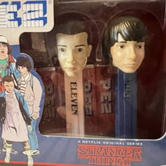 NOS PEZ Stranger Things Gift Set Dispensers Plus Candy Refills - Eleven & Mike - Picture 2 of 4